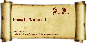 Hampl Marcell névjegykártya